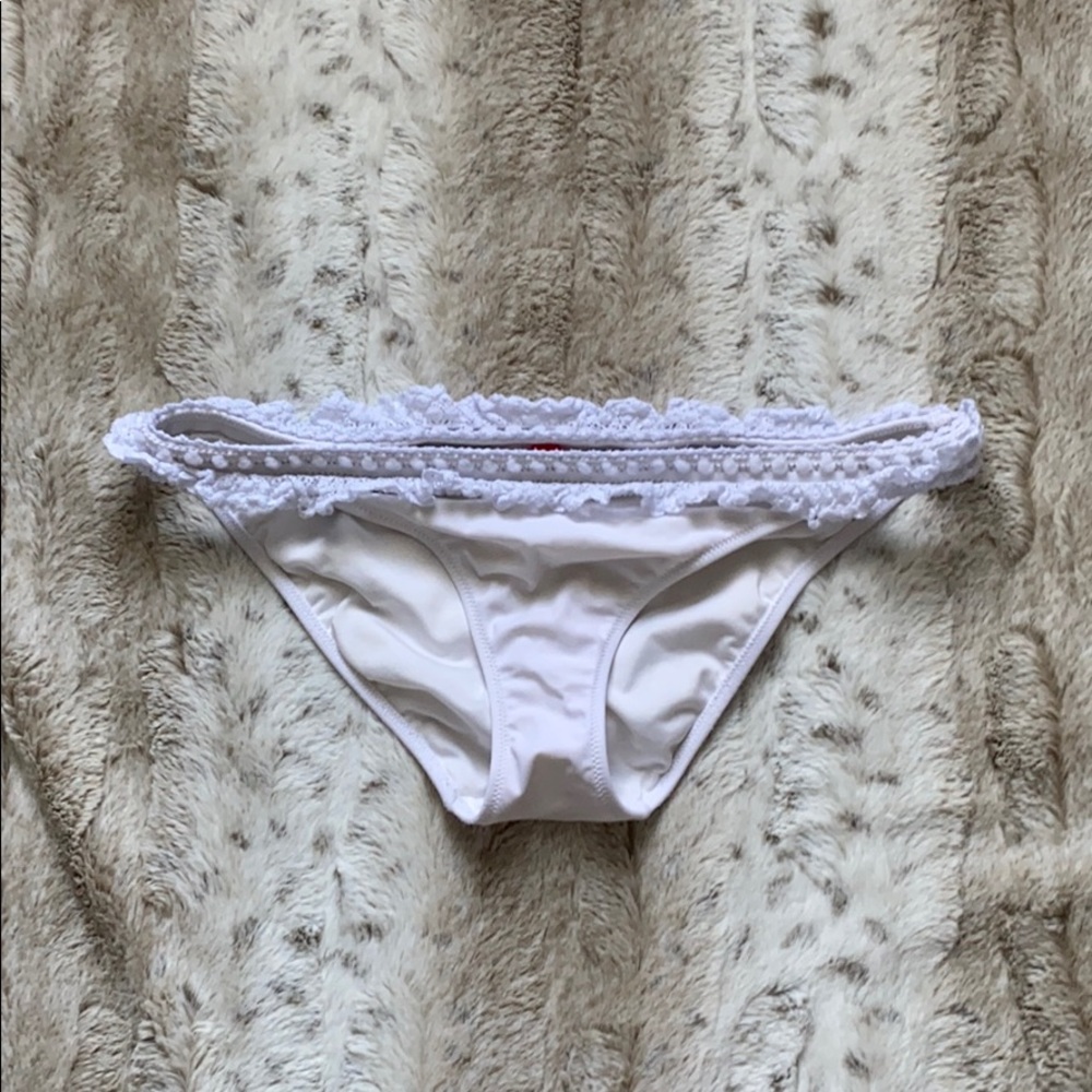 Crochet-Trimmed Bikini Bottoms